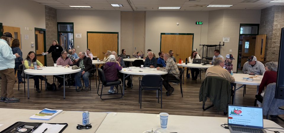 Attendees gathering for our annual open meeting. Courtesy Carolyn Collins Petersen.